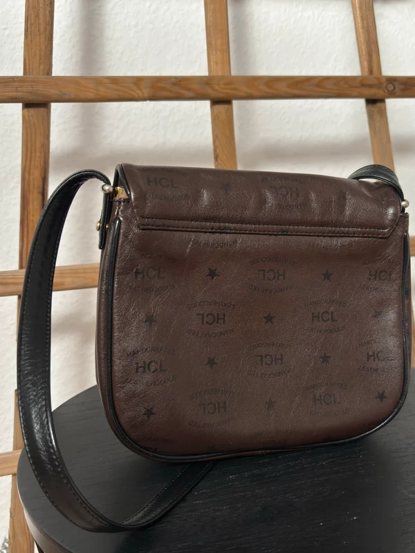HCL Vintage Tasche 80er Braun Schwarz — 3